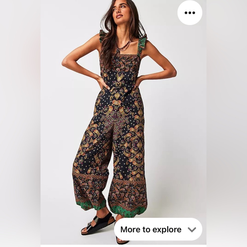 Free People Bali Albright jumpsuit size small like new condition